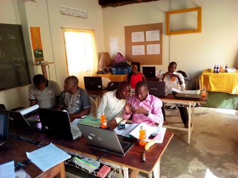 Teachers engaging each other during a workshop training