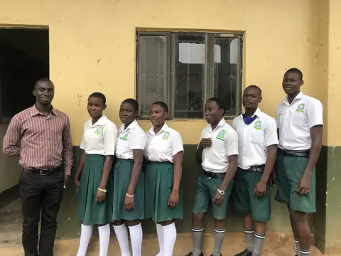 Mr. Luwagga with S4 computer class
