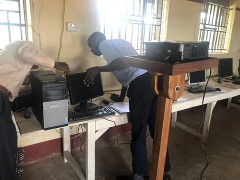 Mr. Mubyedo making connections at Migyera Progressive SS