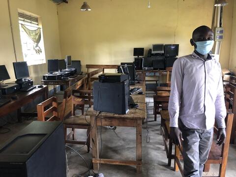 Mr Namisi in Nakasongola SS lab