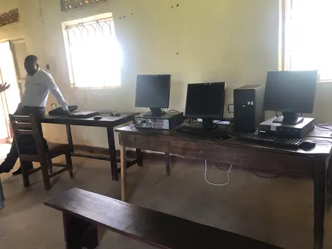 Mr. Ssebagala at Ngoma SS lab