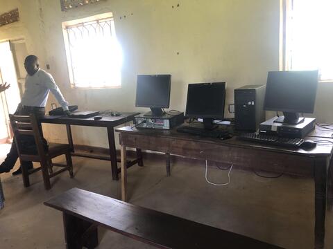 Mr. Ssebagala at Ngoma SS lab