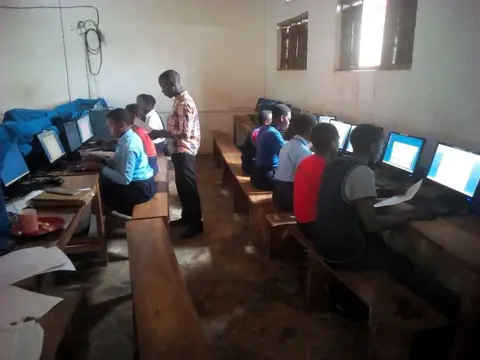 Students having Hands-on activity at Kalasa SS